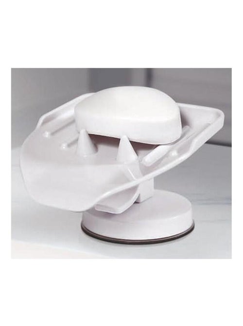 Porte Savon À Ventouse 2 En 1 Blanc - Kiabi