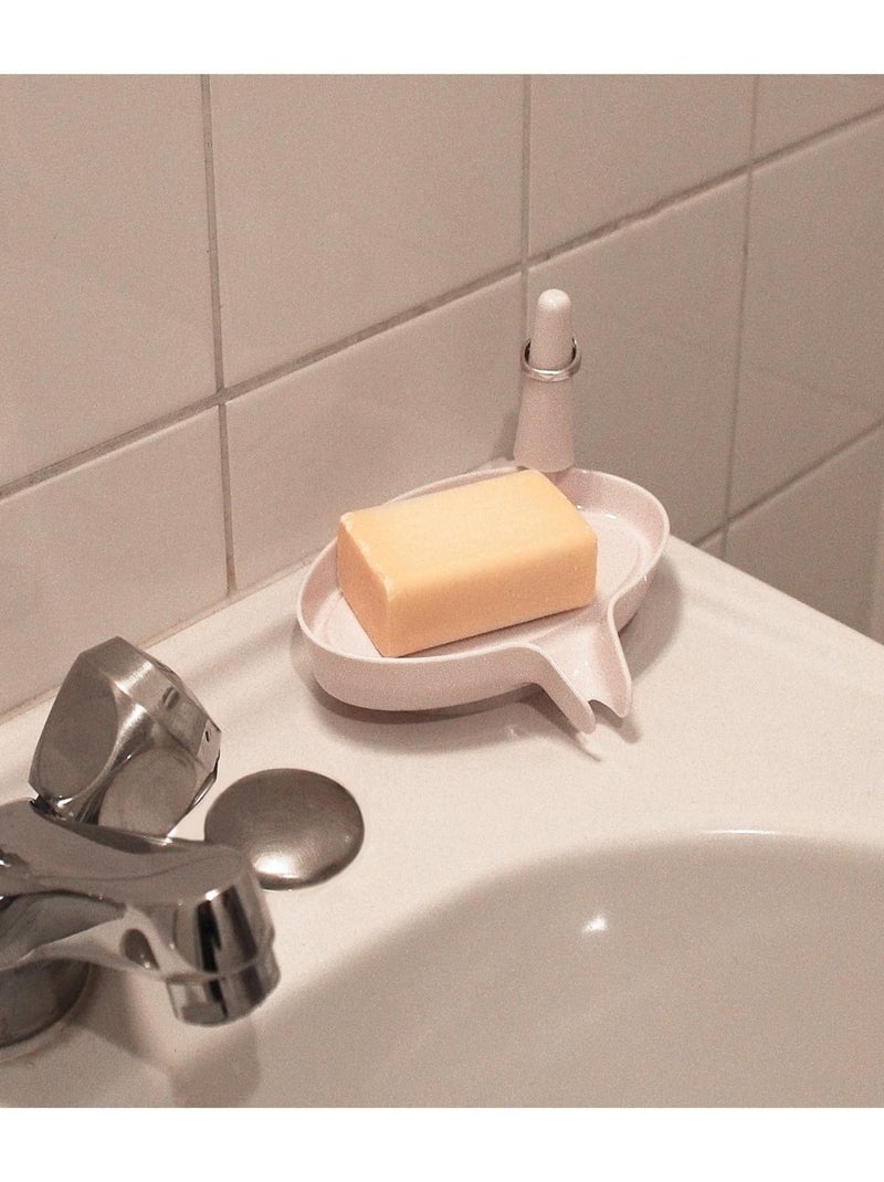 Porte Savon Blanc Avec Support Bagues Blanc - Kiabi