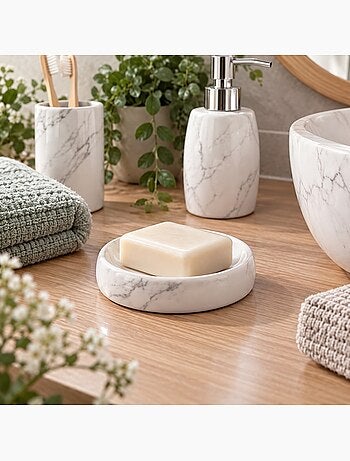 Porte savon ceramique marbre