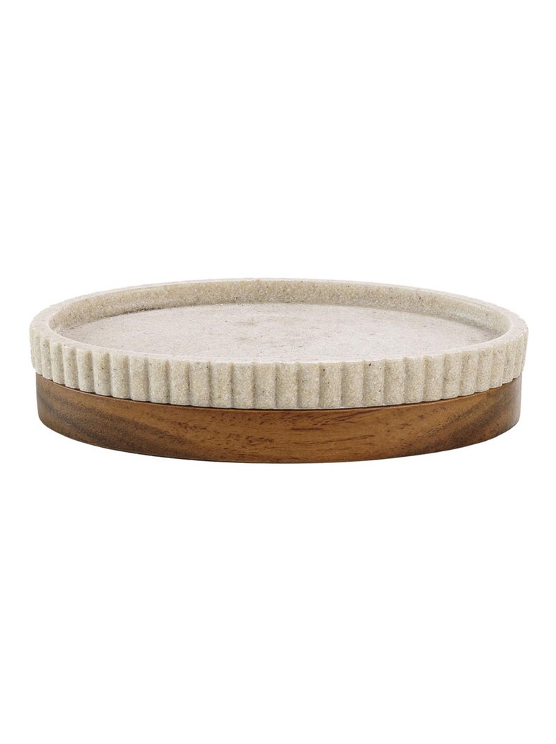 Porte-savon en acacia Beige clair - Kiabi