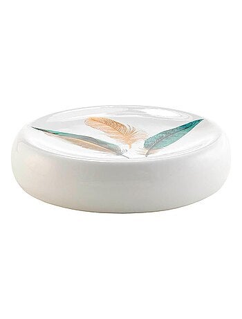 Porte savon en ceramique 11 x 2.4 cm Plumiss