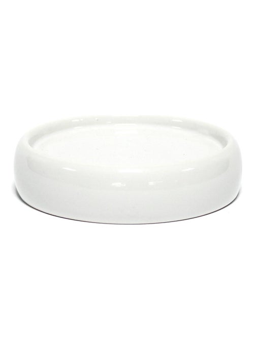 Porte savon en ceramique 3.5 x 10 cm Bulleas blanc - Kiabi