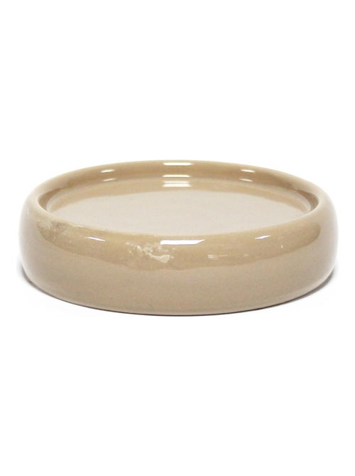 Porte savon en ceramique 3.5 x 10 cm Bulleas taupe - Kiabi