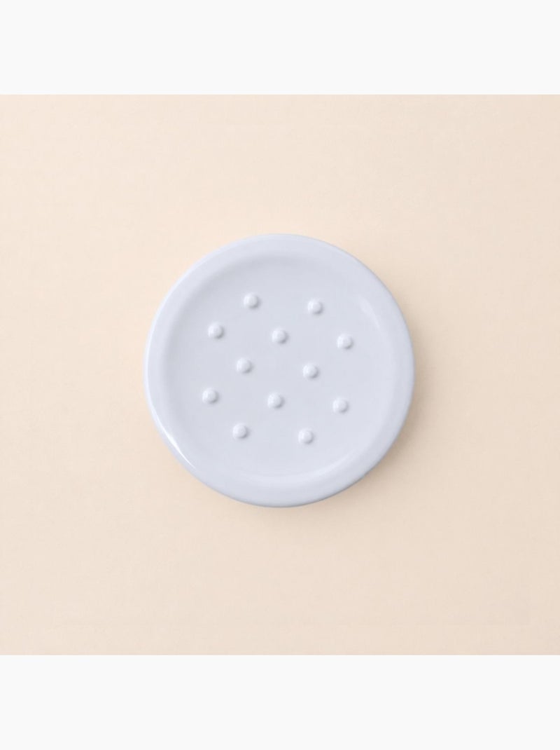 Porte savon en céramique blanche et liège Blanc - Kiabi