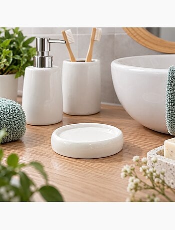 Porte savon en ceramique bulle