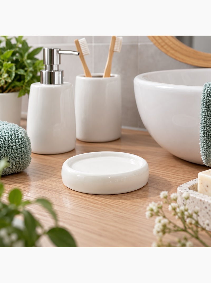Porte savon en ceramique bulle Blanc - Kiabi