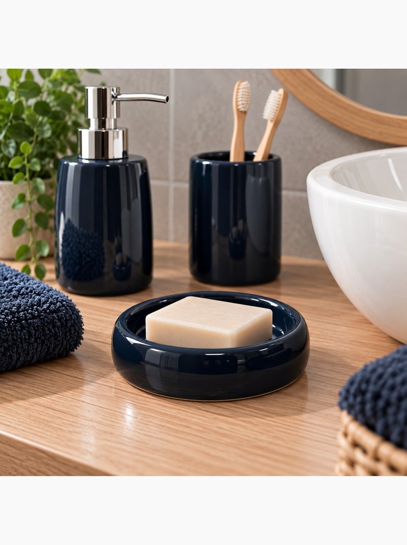 Porte savon en ceramique bulle Bleu - Kiabi