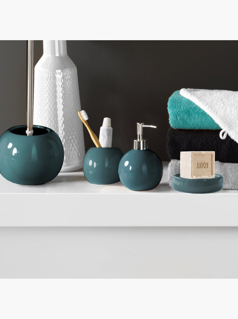 Porte savon en ceramique Bulleas Vert émeraude - Kiabi
