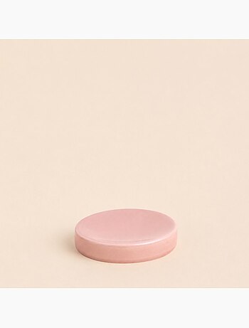 Porte savon en céramique rose effect craquelé