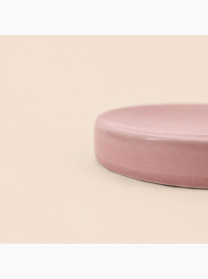 Porte savon en céramique rose effect craquelé Rose - Kiabi