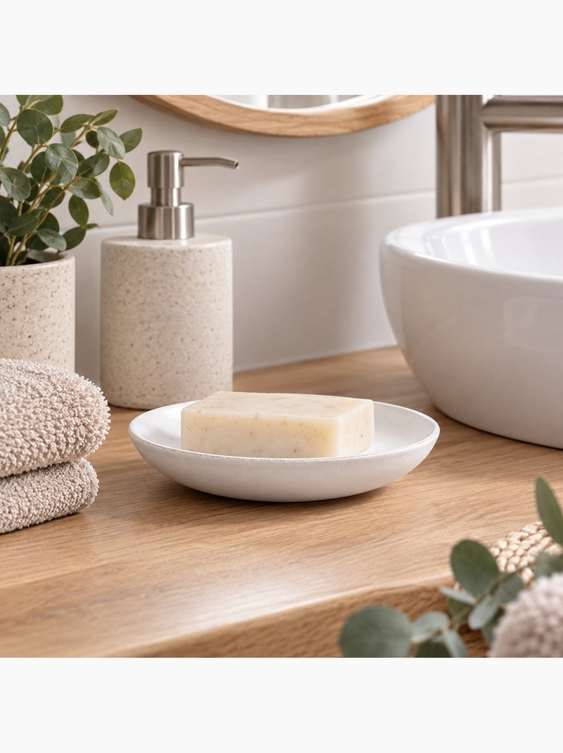 Porte savon en gres mambo Blanc - Kiabi