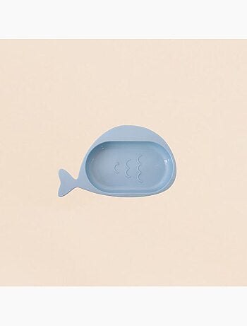 Porte savon en plastique en forme de baleine bleue