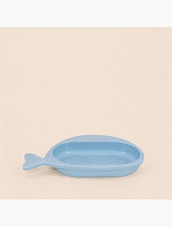 Porte savon en plastique en forme de baleine bleue