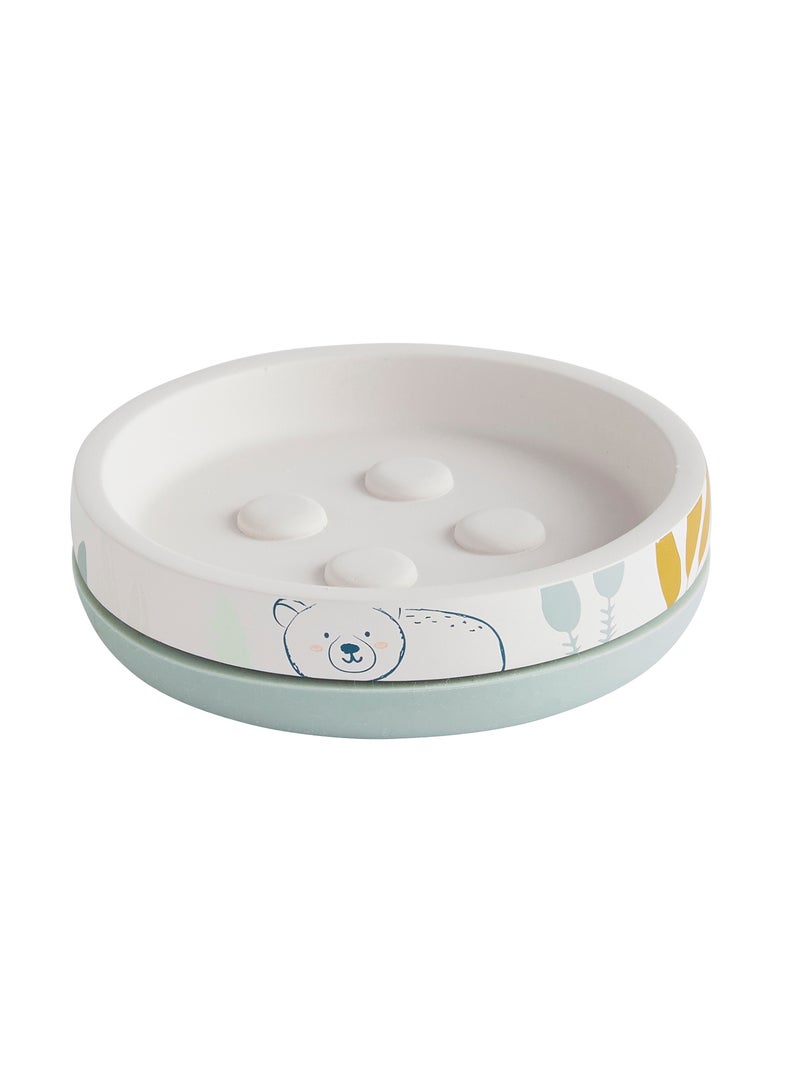 Porte-savon 'ours' blanc/bleu - Kiabi