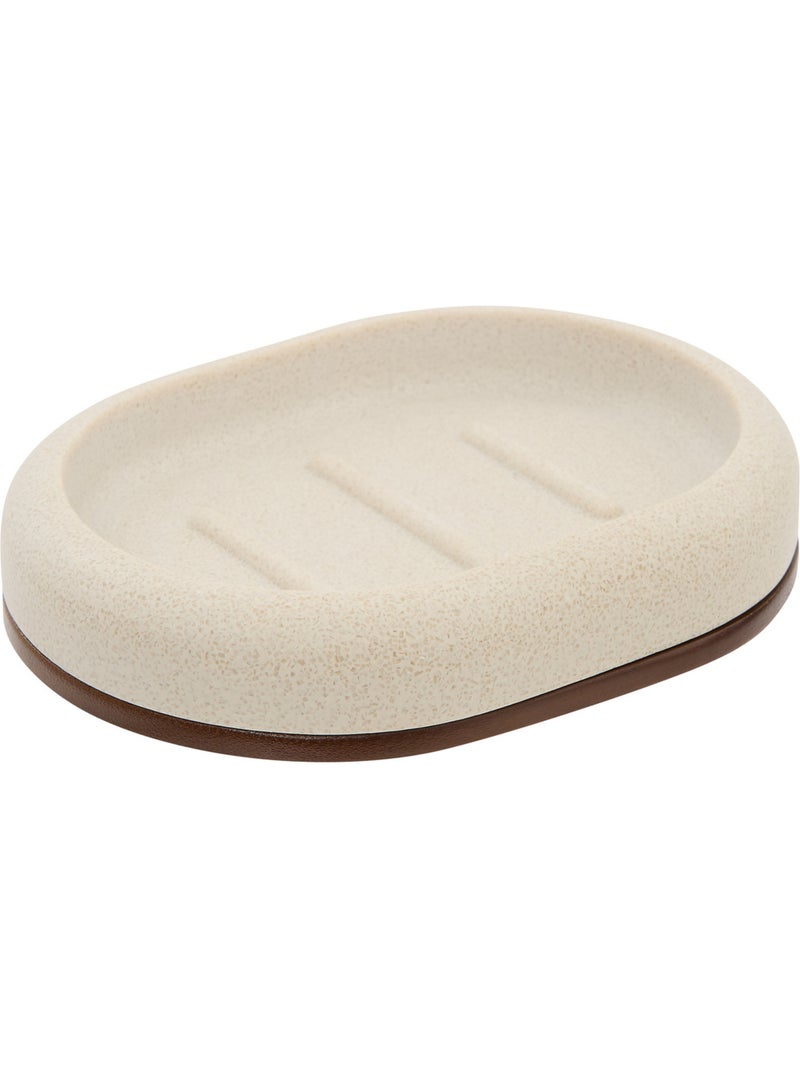Porte-savon ovale ARGILEO Beige - Kiabi
