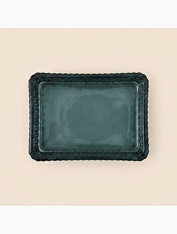 Porte savon rectangulaire en verre strié