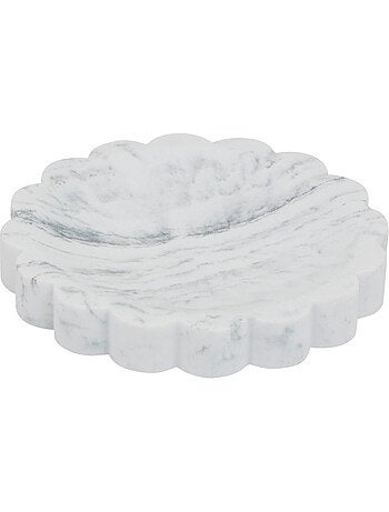 Porte-savon rond effet marbre MARBY