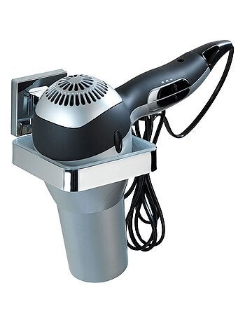 Porte sèche-cheveux en acier inox Quadro
