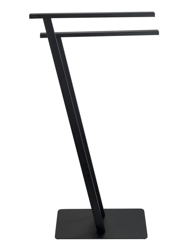 Porte-serviette 2 barres en acier mat LIRIO Noir - Kiabi