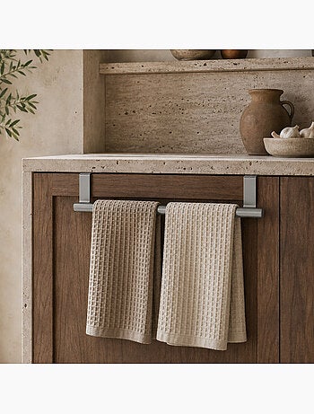 Porte serviette, torchon, crochet à suspendre cuisine ou salle de bain - vivezen