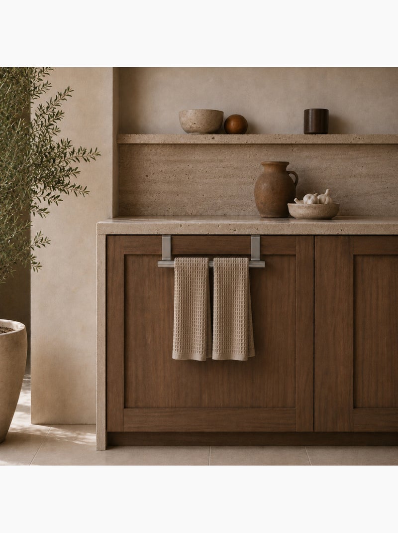 Porte serviette, torchon, crochet à suspendre cuisine ou salle de bain - vivezen Gris - Kiabi