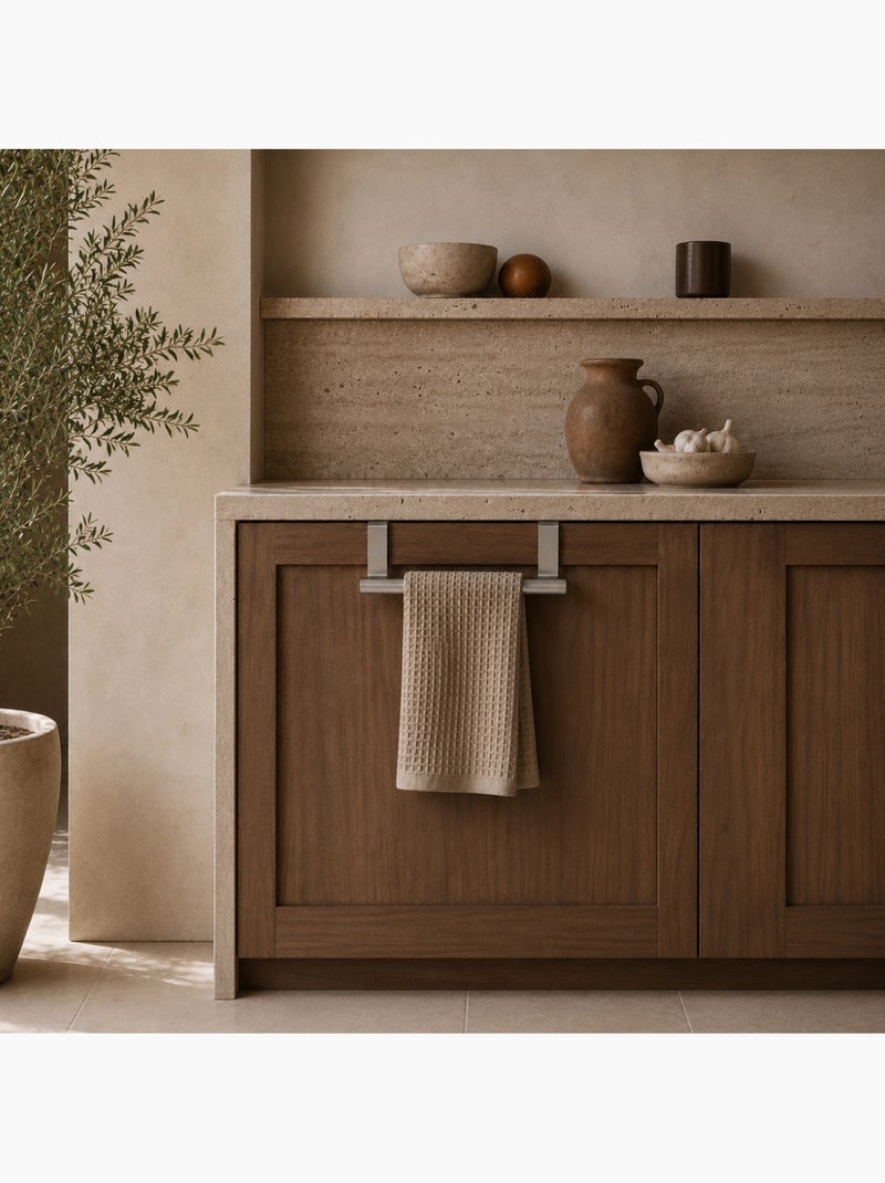 Porte serviette, torchon, crochet à suspendre cuisine ou salle de bain - vivezen Gris - Kiabi