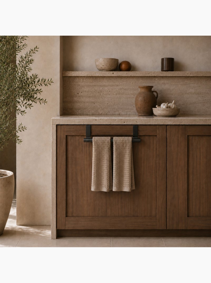 Porte serviette, torchon, crochet à suspendre cuisine ou salle de bain - vivezen Noir - Kiabi