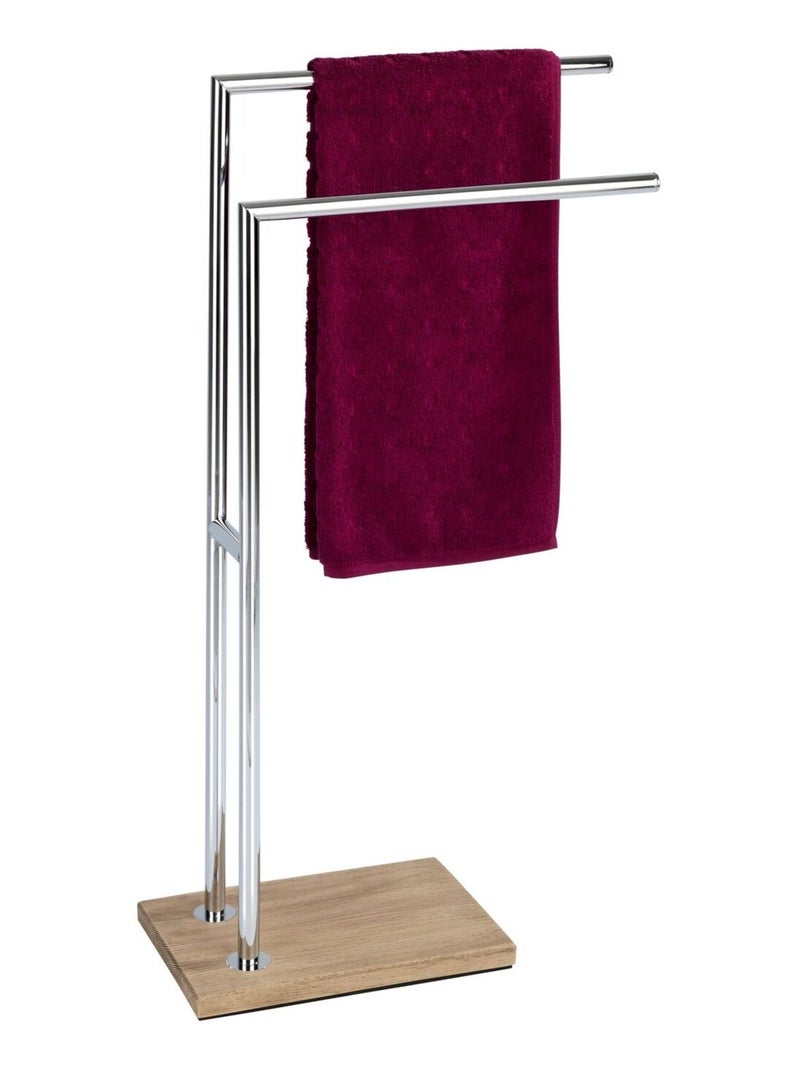 Porte-serviettes 2 barres effet bois MARLA Marron - Kiabi