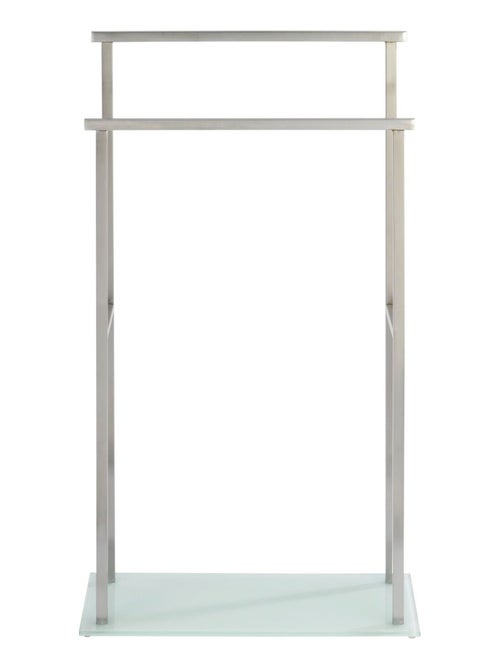 Porte-serviettes 2 barres en acier avec base en verre DEBAR - Kiabi Porte-serviettes 2 barres en acier avec base en verre DEBAR - Kiabi
