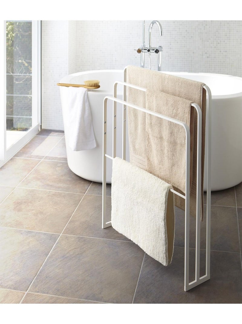 Porte Serviettes À 4 Barres - L70 Cm Blanc - Kiabi