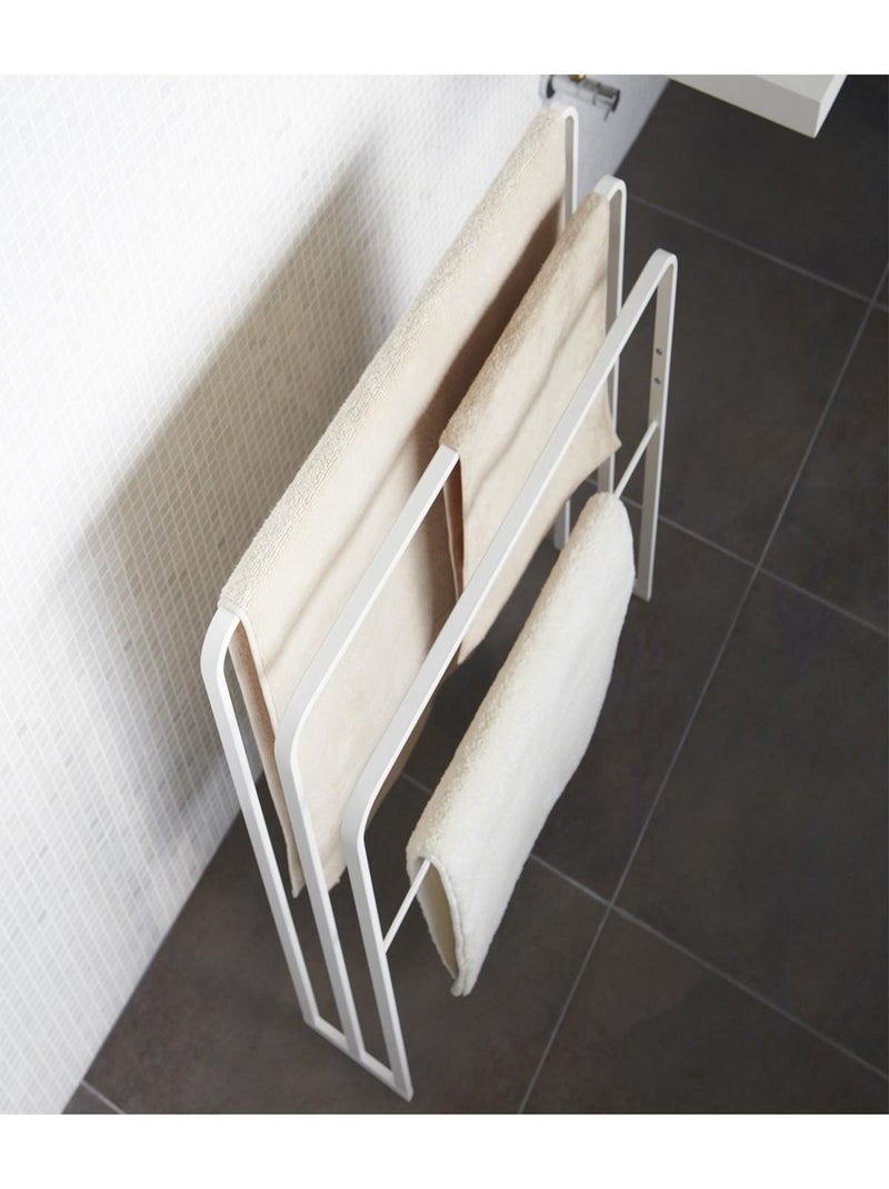 Porte Serviettes À 4 Barres - L70 Cm Blanc - Kiabi