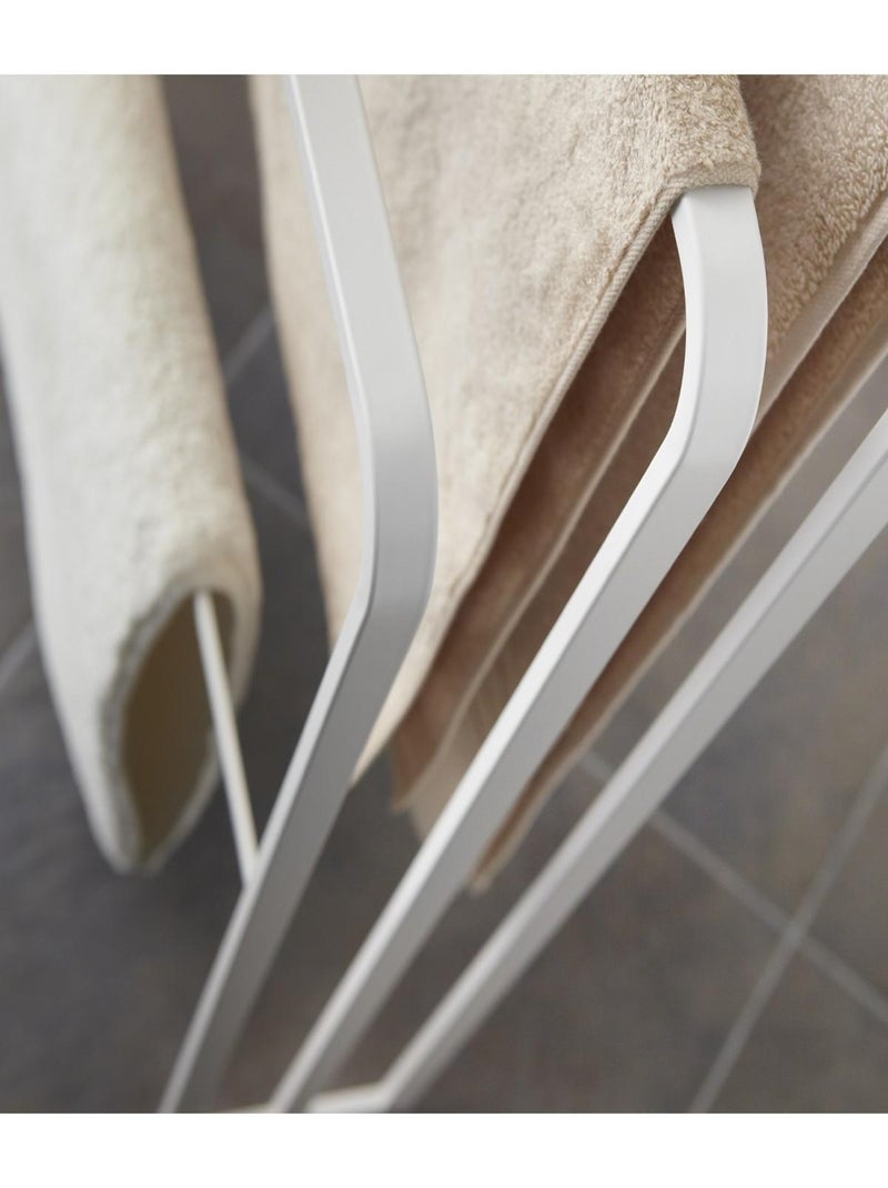 Porte Serviettes À 4 Barres - L70 Cm Blanc - Kiabi