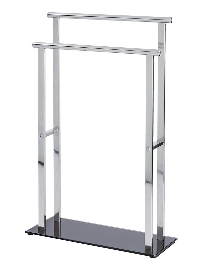 Porte-serviettes double barre en acier inoxydable LAVA Gris - Kiabi