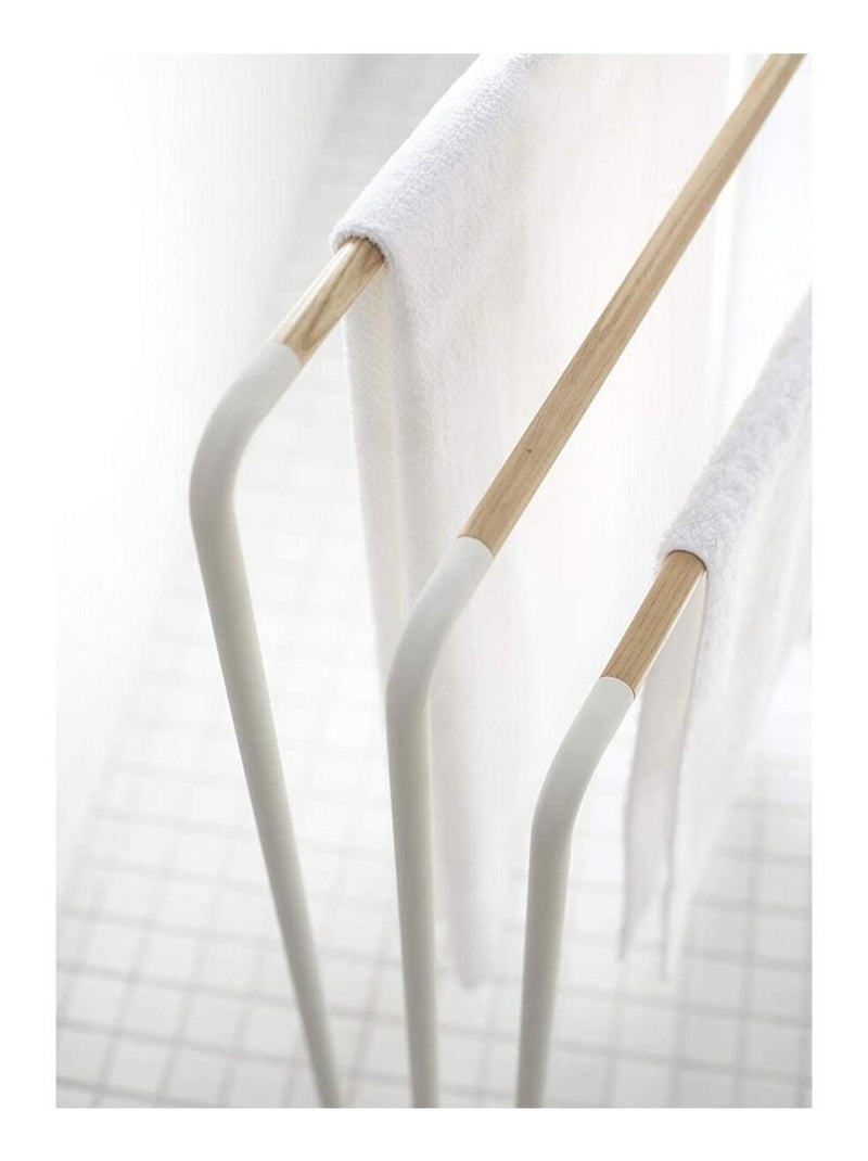 Porte Serviettes En Métal 3 Barres Blanc - Kiabi
