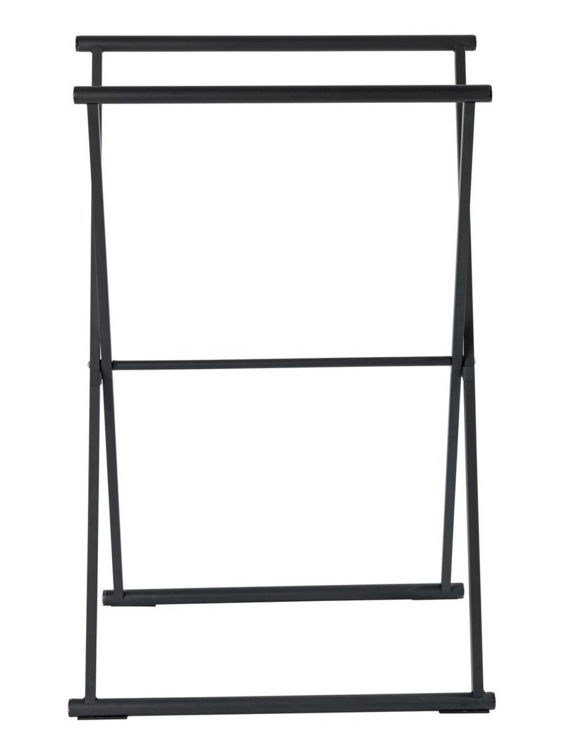 Porte-serviettes pliable en acier LAVA Noir - Kiabi