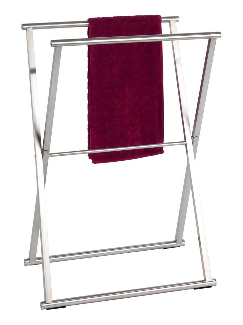 Porte-serviettes repliable en acier inox Lava Gris - Kiabi