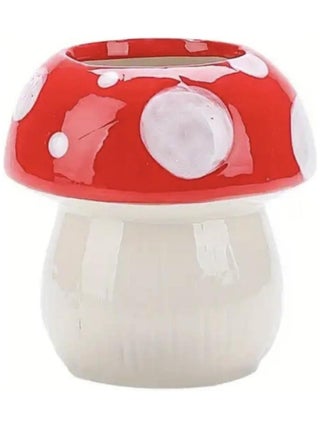 Porte-stylo en céramique champignon