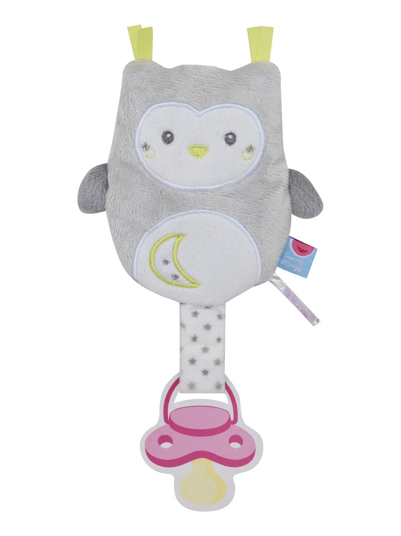 PORTE SUCETTE CHOUETTE LUMINESCENT Gris - Kiabi