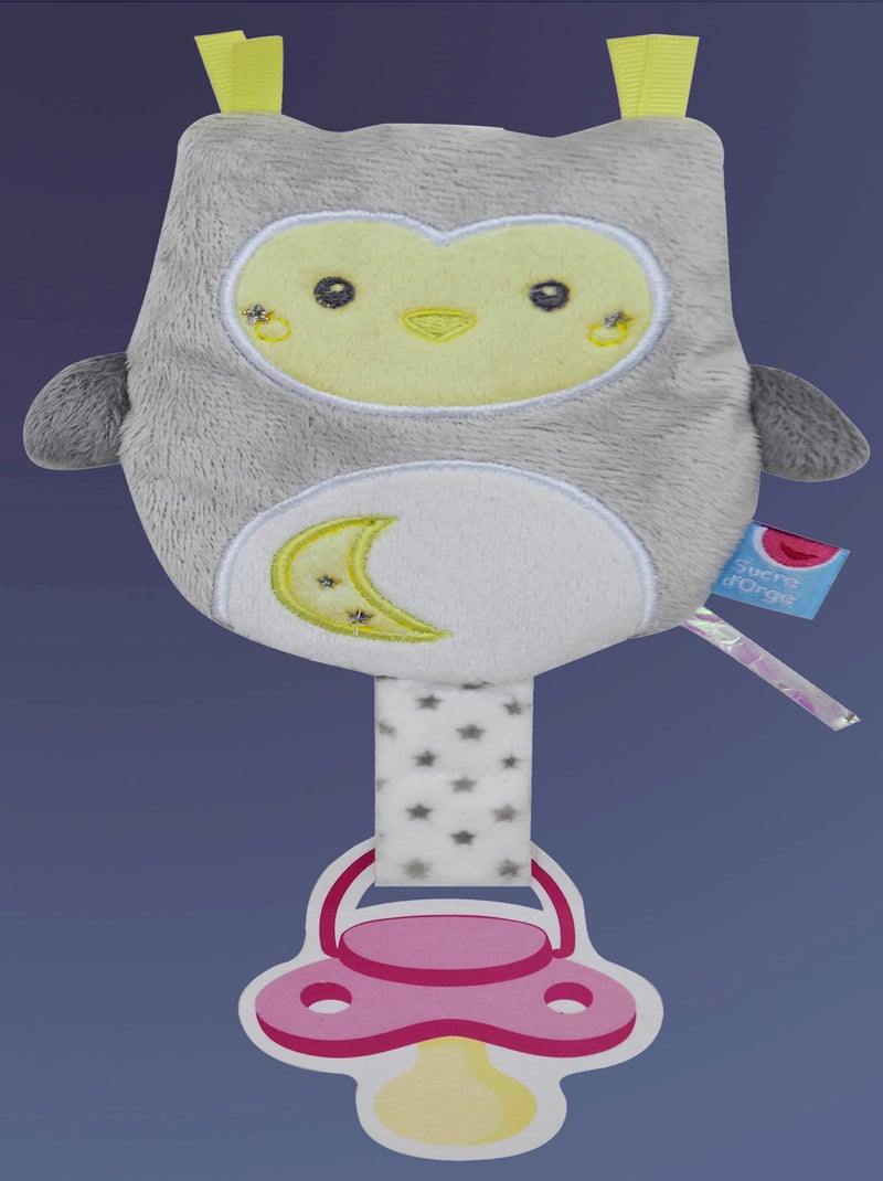 PORTE SUCETTE CHOUETTE LUMINESCENT Gris - Kiabi