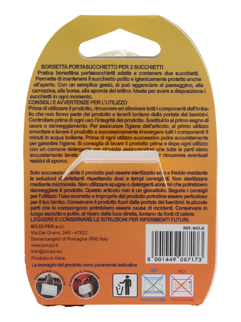 Porte-sucettes à 2 places -Poupy -pour enfants Blanc - Kiabi