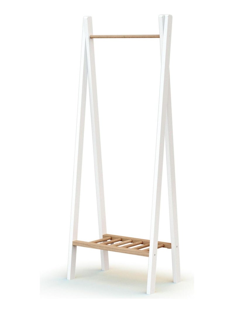 Porte vêtement enfant en bois ESSENTIEL Blanc Beige - Kiabi