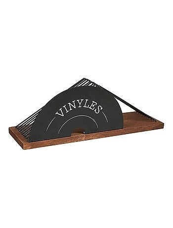Porte vinyles métal bois