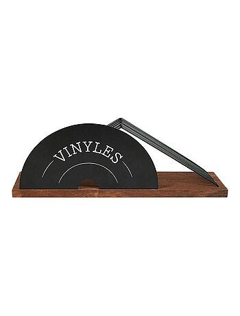 Porte vinyles métal bois