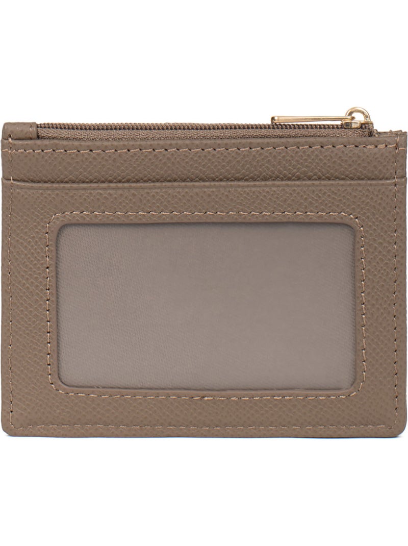 Portecartes  1 volet  Cuir AUDE Taupe - Kiabi