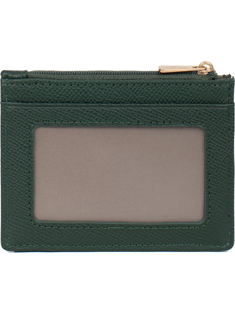 Portecartes  1 volet  Cuir AUDE Vert foncé - Kiabi