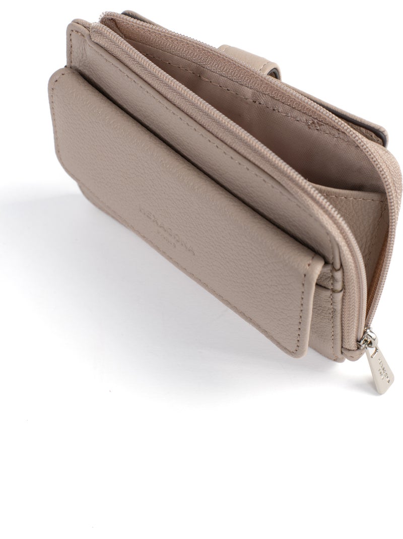 Portecartes  1 volet  Cuir CONFORT Beige - Kiabi