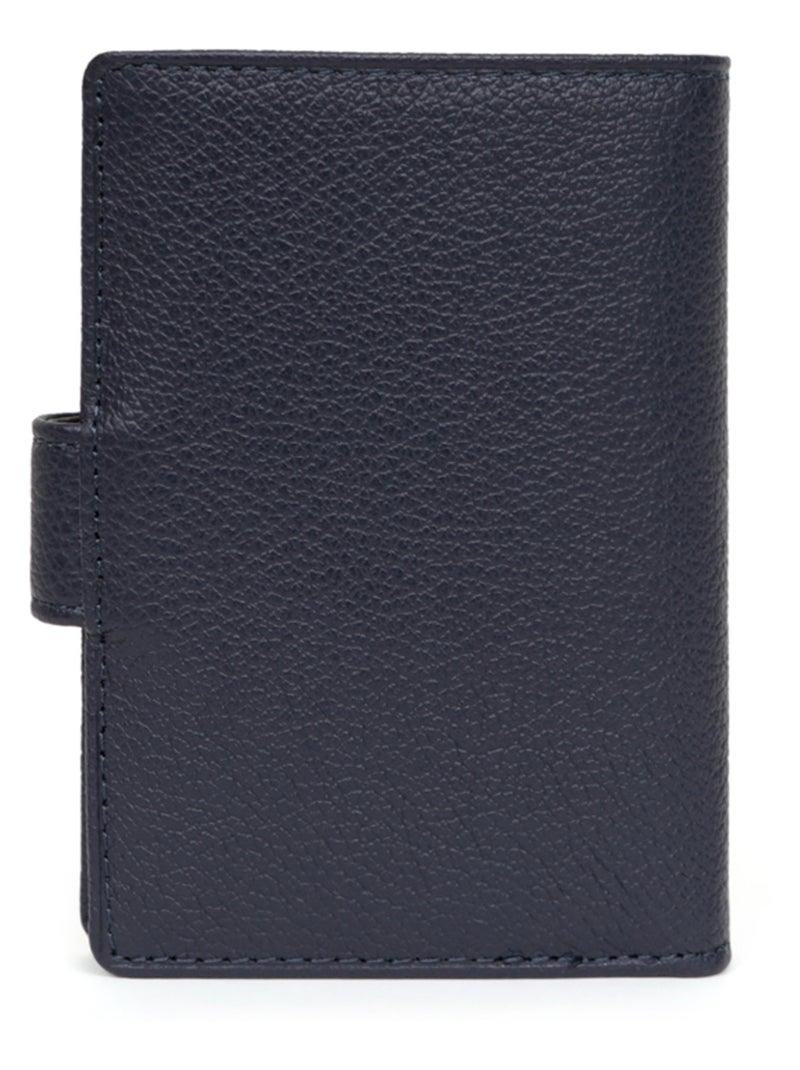 Portecartes  1 volet  Cuir CONFORT Bleu marine - Kiabi