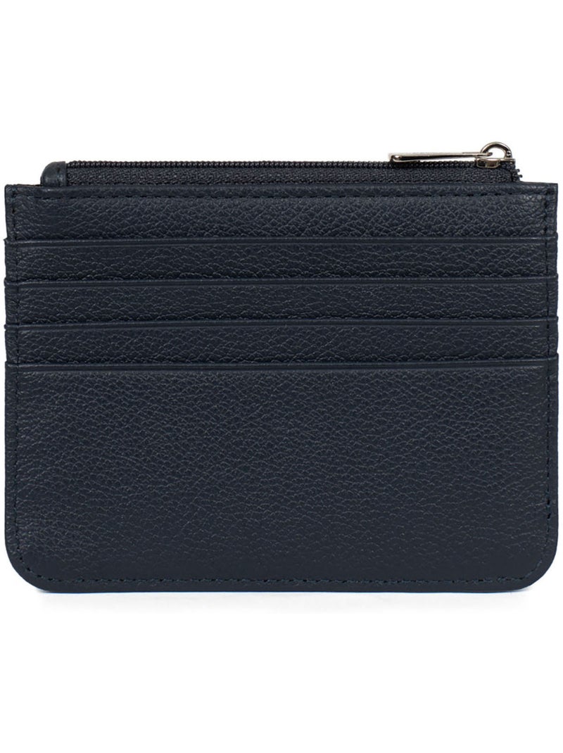 Portecartes  1 volet  Cuir CONFORT Bleu marine - Kiabi
