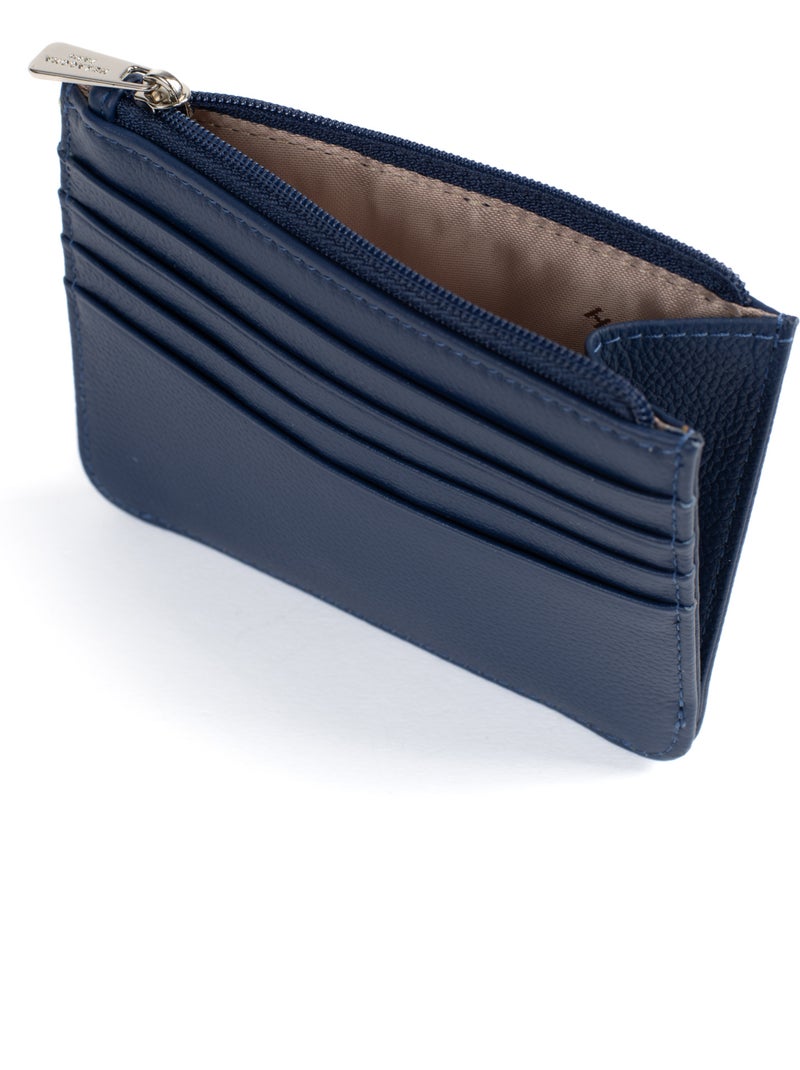 Portecartes  1 volet  Cuir CONFORT Bleu - Kiabi