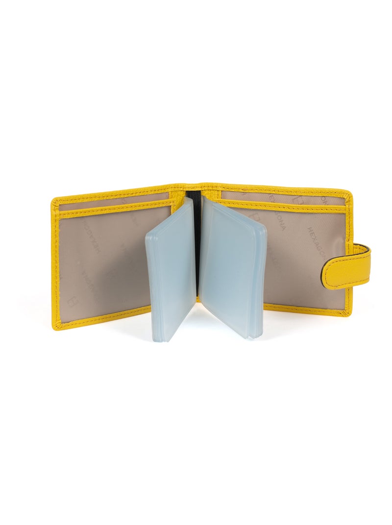 Portecartes  1 volet  Cuir CONFORT Jaune - Kiabi